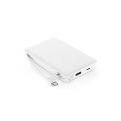 Bateria Portátil em ABS Reciclado 10000 mAh com Cabo Personalizada Bateria Portátil em ABS Reciclado 10000 mAh com Cabo Personalizada