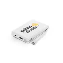Bateria Portátil em ABS Reciclado 10000 mAh com Cabo Personalizada Bateria Portátil em ABS Reciclado 10000 mAh com Cabo Personalizada