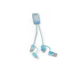 Cabo USB com Diversas Funções 6 em 1 em ABS Reciclado Personalizado Cabo USB com Diversas Funções 6 em 1 em ABS Reciclado Personalizado
