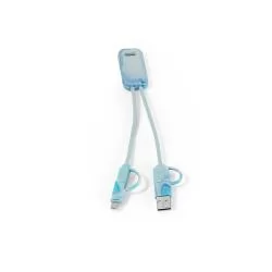 Cabo USB com Diversas Funções 6 em 1 em ABS Reciclado Personalizado Cabo USB com Diversas Funções 6 em 1 em ABS Reciclado Personalizado