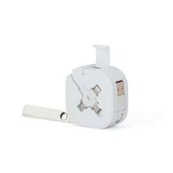 Cabo USB retrátil 4 em 1 Personalizado Cabo USB retrátil 4 em 1 Personalizado