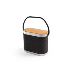 Caixa de Som 15w Com Carregador Super Rápido e Detalhes em Bambu Personalizada Caixa de Som 15w Com Carregador Super Rápido e Detalhes em Bambu Personalizada