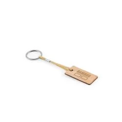 Chaveiro de Bambu com Cordão em RPET Personalizado