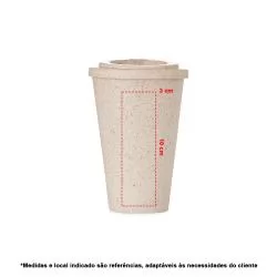 Copo Fibra de Madeira 400ml Personalizado