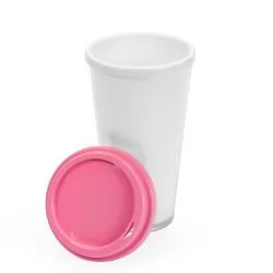 Copo Plástico Duplo 400ml Personalizado Copo Plástico Duplo 400ml Personalizado