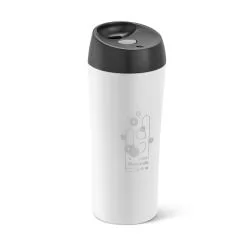 Copo térmico para viagem em aço inox e PP 470 mL Personalizado Copo térmico para viagem em aço inox e PP 470 mL Personalizado