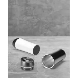 Copo térmico para viagem em aço inox e PP 470 mL Personalizado Copo térmico para viagem em aço inox e PP 470 mL Personalizado