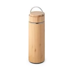 Garrafa Térmica 440ml Em Bambu Personalizada Garrafa Térmica 440ml Em Bambu Personalizada