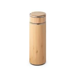 Garrafa Térmica 440ml Em Bambu Personalizada Garrafa Térmica 440ml Em Bambu Personalizada
