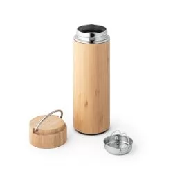 Garrafa Térmica 440ml Em Bambu Personalizada Garrafa Térmica 440ml Em Bambu Personalizada